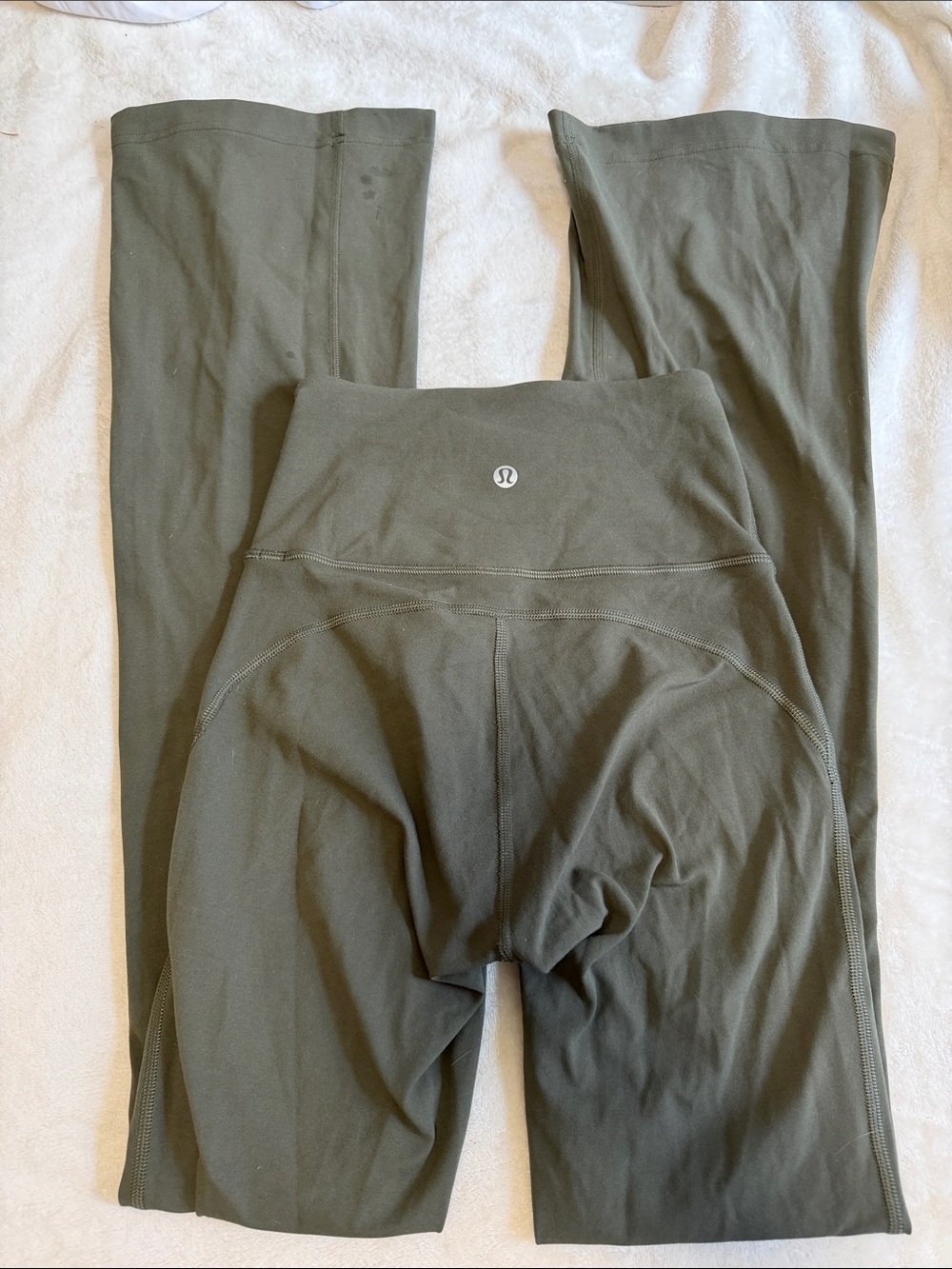 Lululemon Olive Green High-Rise flair Leggings
